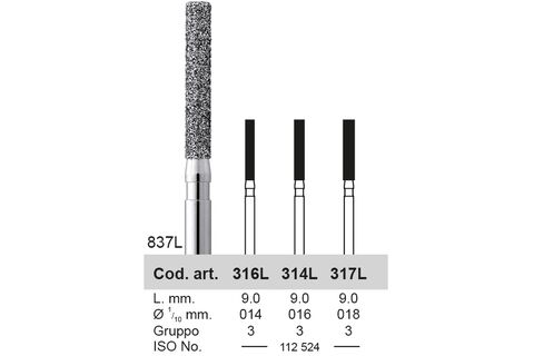 FRESE DIAMANTATE INTENSIV GRANA MEDIA 837L 314L 3pz