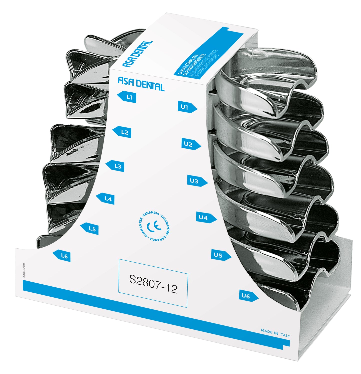PORTAIMPRONTE INOX LISCIO CON BORDINO SET S2807-12 12pz