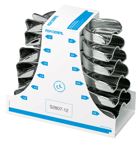 PORTAIMPRONTE INOX LISCIO CON BORDINO SET S2807-12 12pz