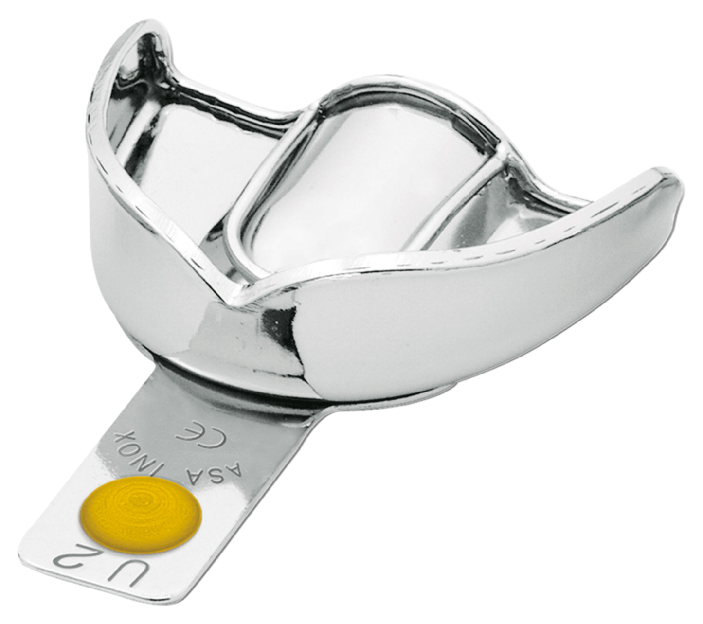 PORTAIMPRONTE LISCIO ACCIAIO INOX CON BORDINO ASA DENTAL