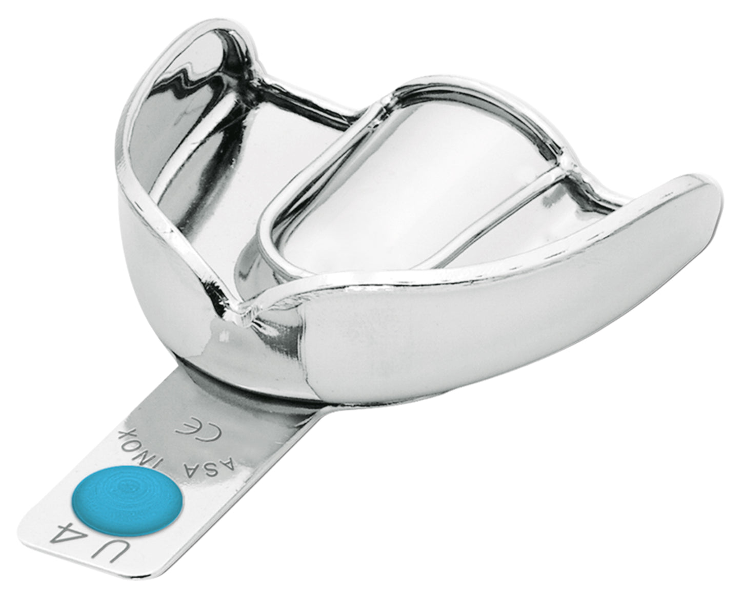 PORTAIMPRONTE LISCIO ACCIAIO INOX CON BORDINO ASA DENTAL