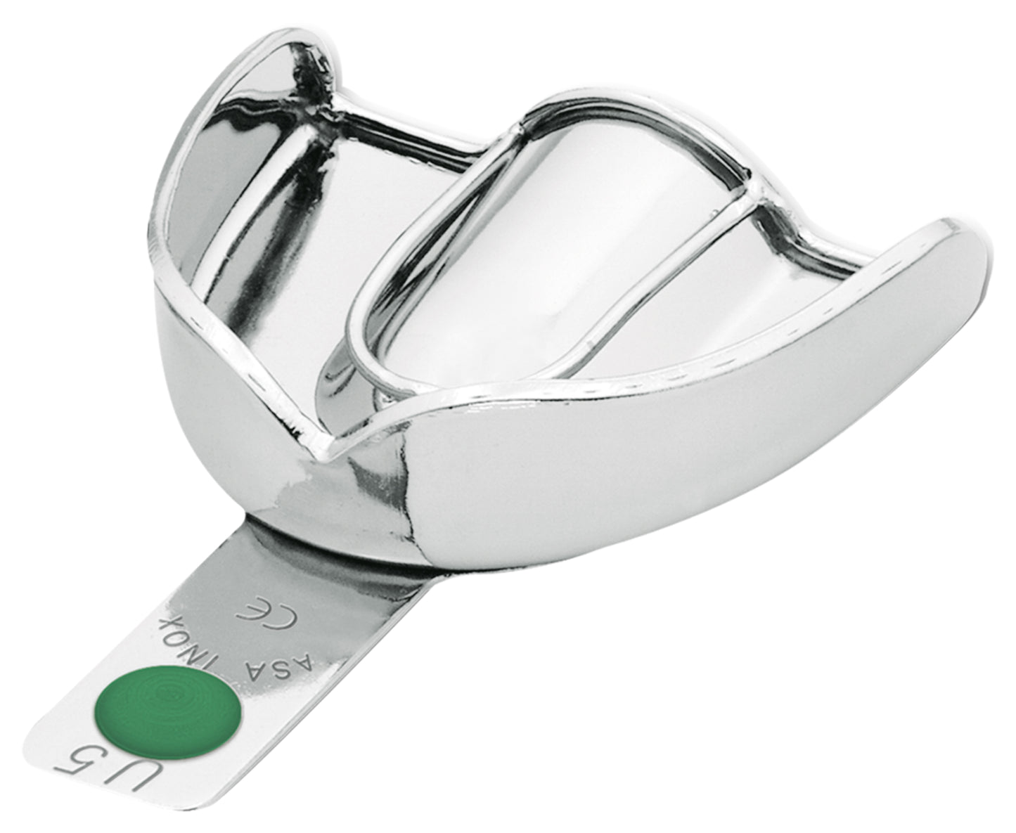 PORTAIMPRONTE LISCIO ACCIAIO INOX CON BORDINO ASA DENTAL