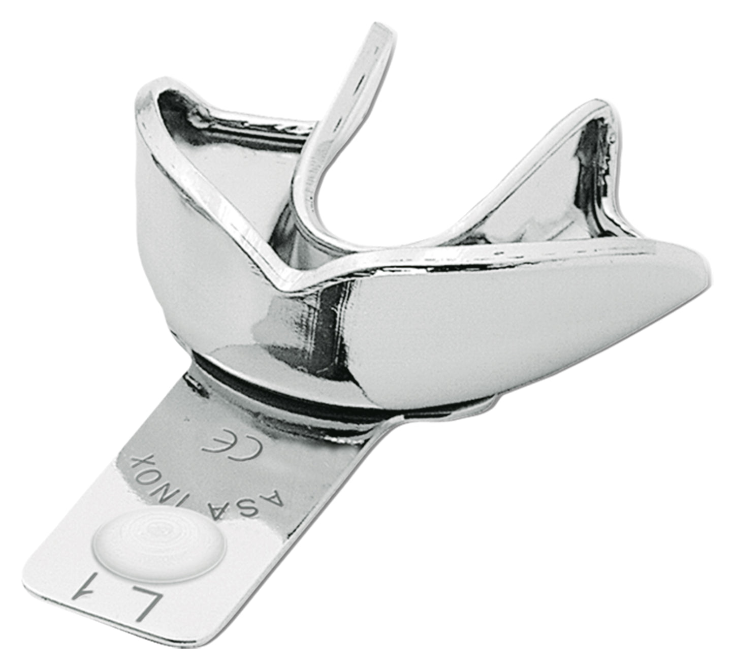 PORTAIMPRONTE LISCIO ACCIAIO INOX CON BORDINO ASA DENTAL