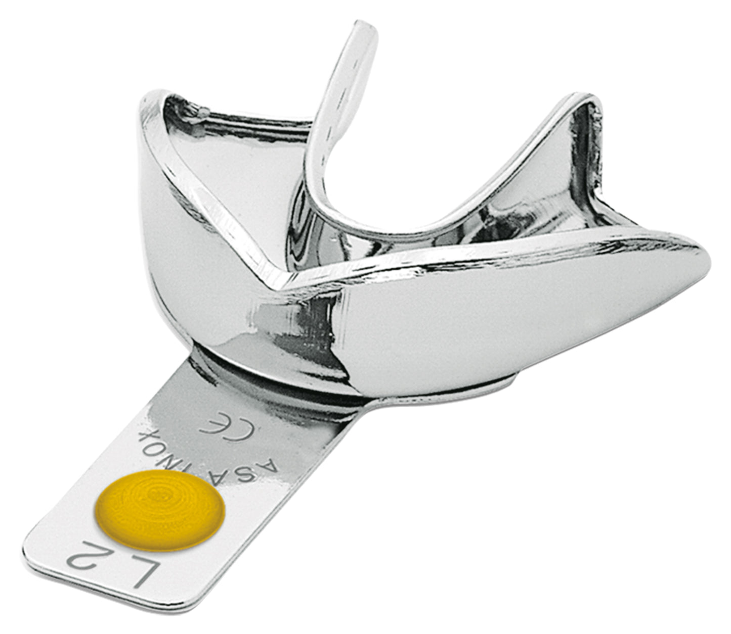 PORTAIMPRONTE LISCIO ACCIAIO INOX CON BORDINO ASA DENTAL