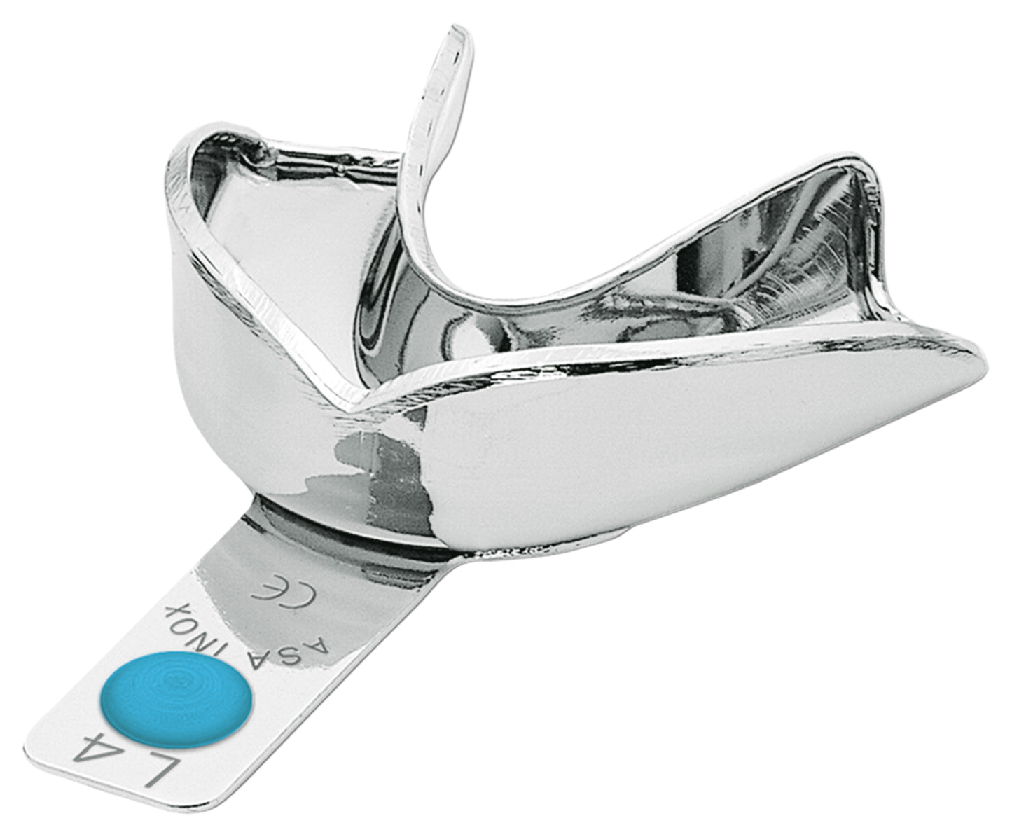 PORTAIMPRONTE LISCIO ACCIAIO INOX CON BORDINO ASA DENTAL