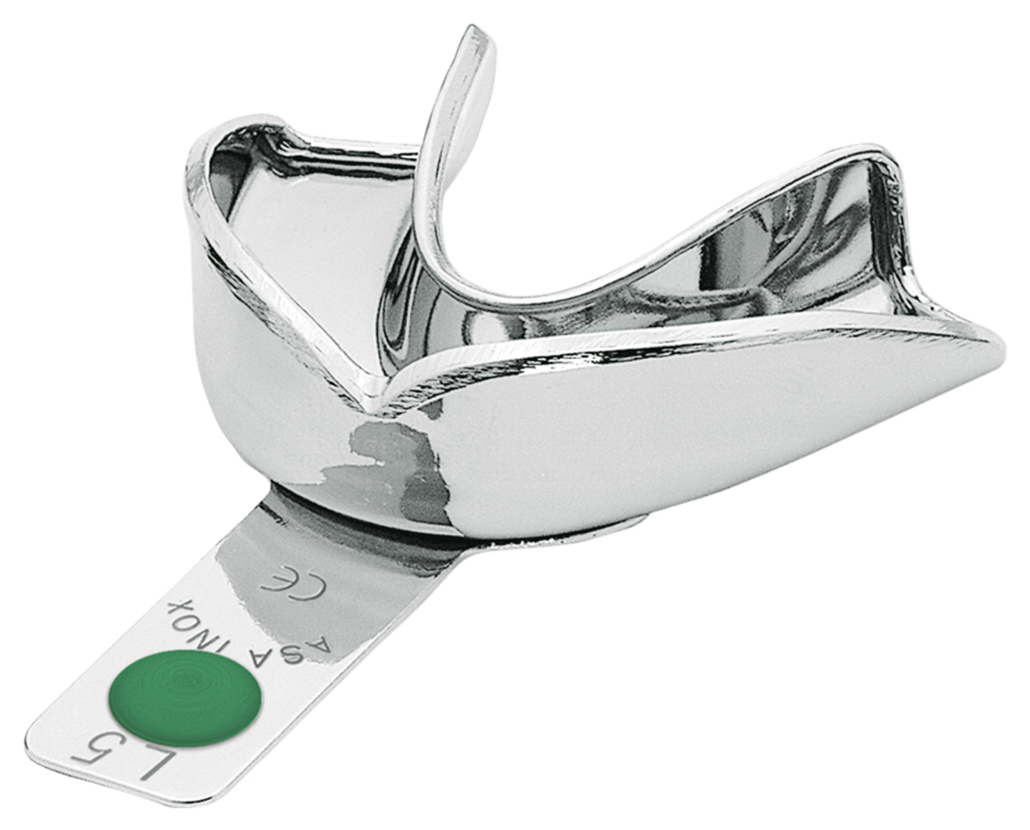 PORTAIMPRONTE LISCIO ACCIAIO INOX CON BORDINO ASA DENTAL