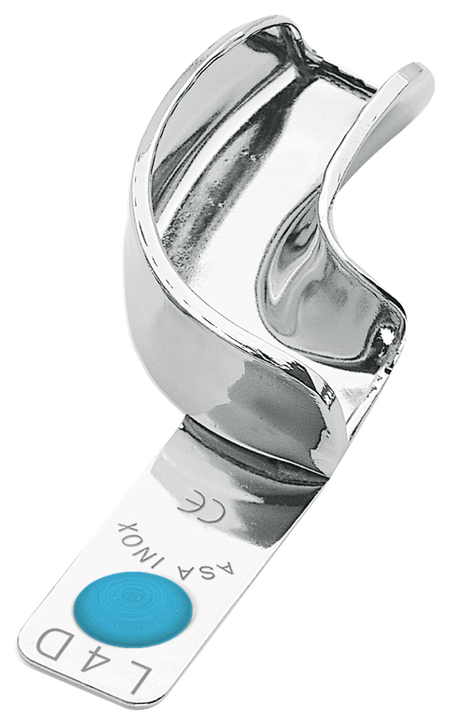PORTAIMPRONTE LISCIO ACCIAIO INOX CON BORDINO ASA DENTAL