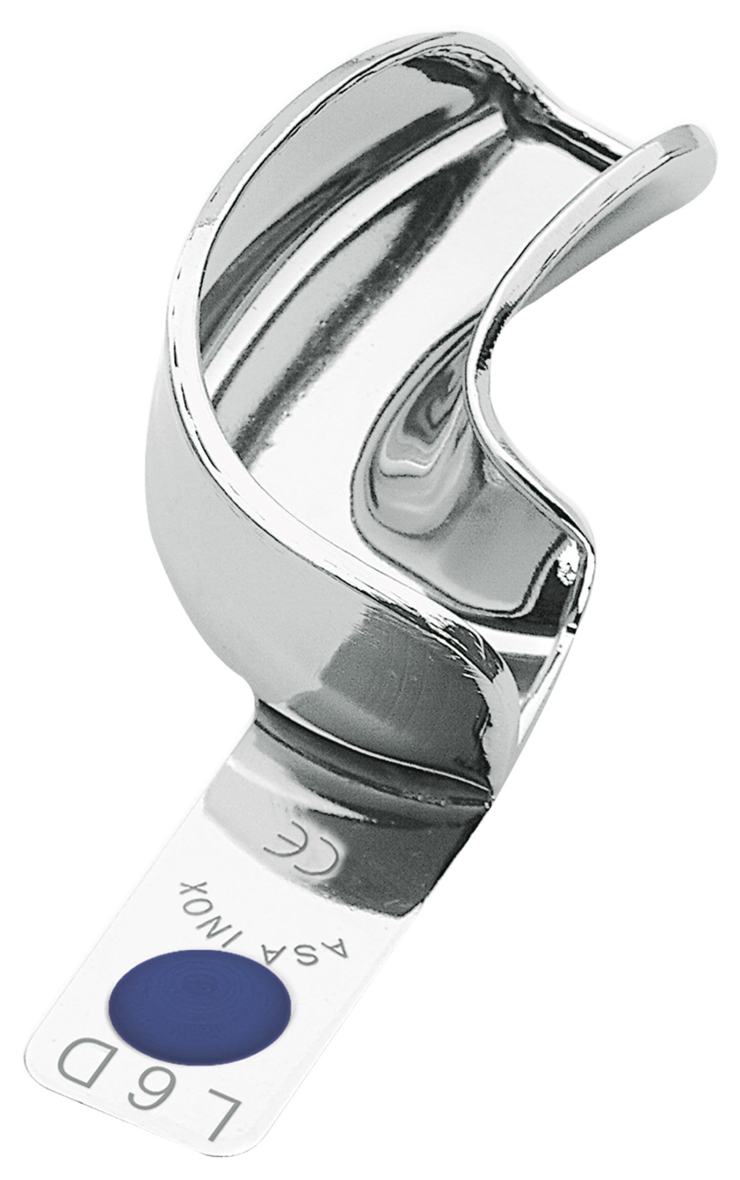 PORTAIMPRONTE LISCIO ACCIAIO INOX CON BORDINO ASA DENTAL