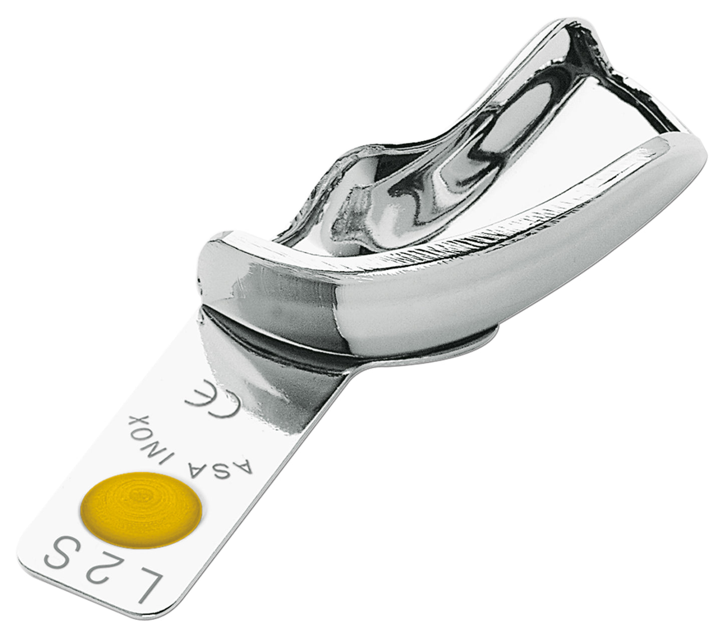 PORTAIMPRONTE LISCIO ACCIAIO INOX CON BORDINO ASA DENTAL