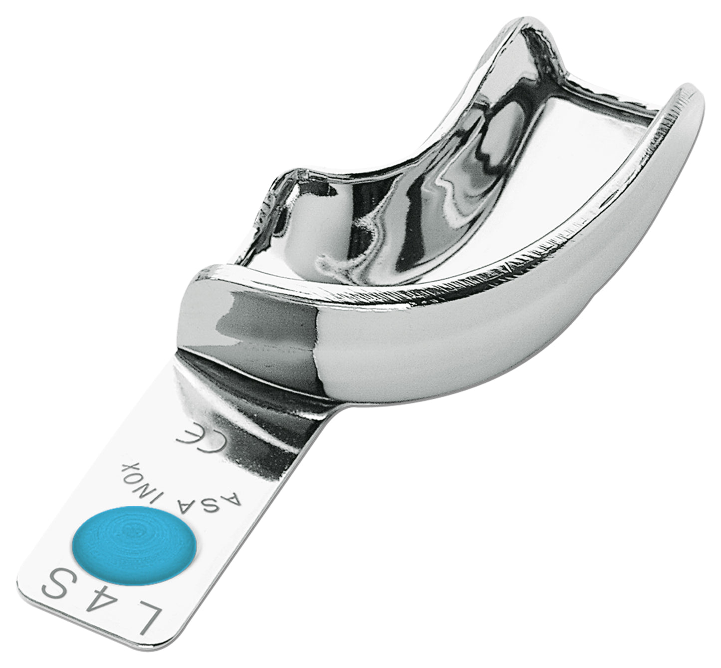PORTAIMPRONTE LISCIO ACCIAIO INOX CON BORDINO ASA DENTAL