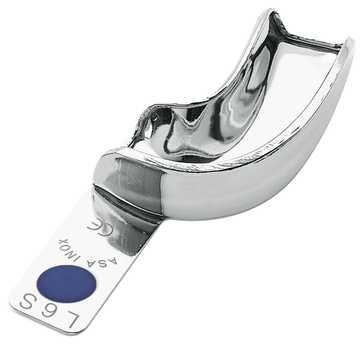 PORTAIMPRONTE LISCIO ACCIAIO INOX CON BORDINO ASA DENTAL