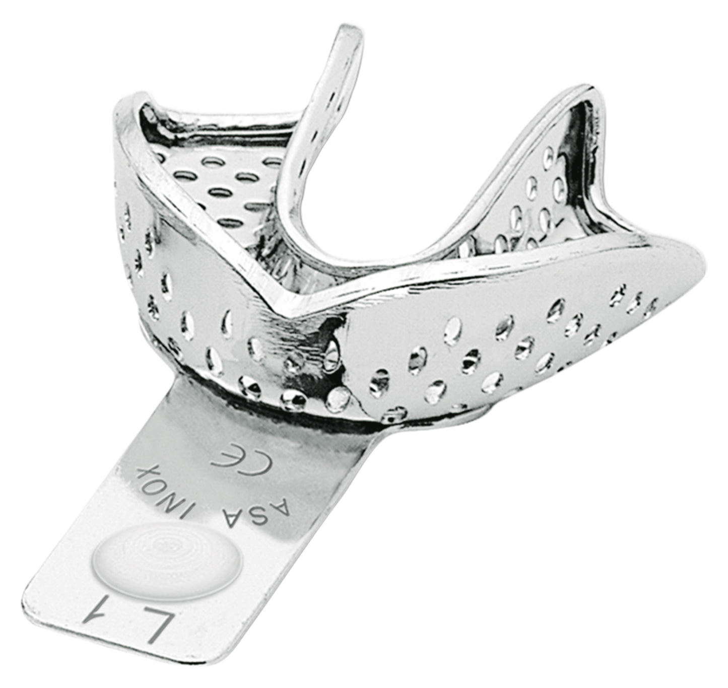 PORTAIMPRONTE ACCIAIO INOX CON BORDINO ASA DENTAL