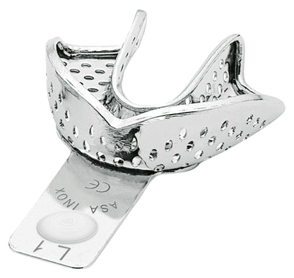 PORTAIMPRONTE ACCIAIO INOX CON BORDINO ASA DENTAL