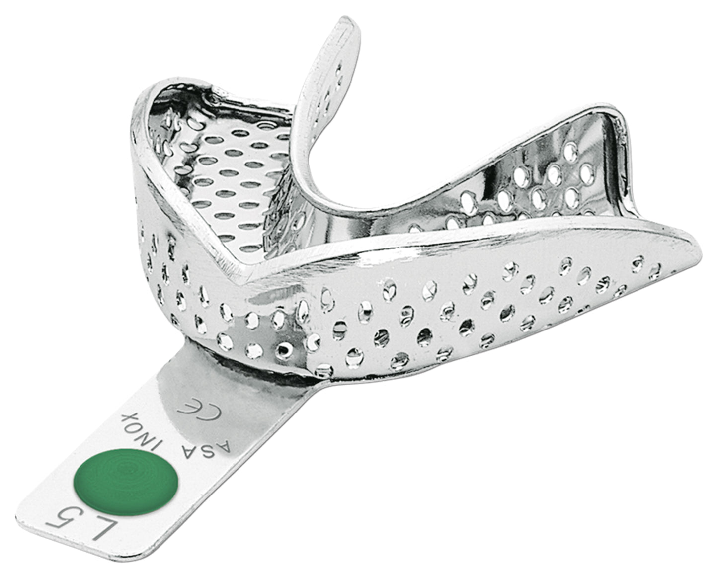 PORTAIMPRONTE ACCIAIO INOX CON BORDINO ASA DENTAL