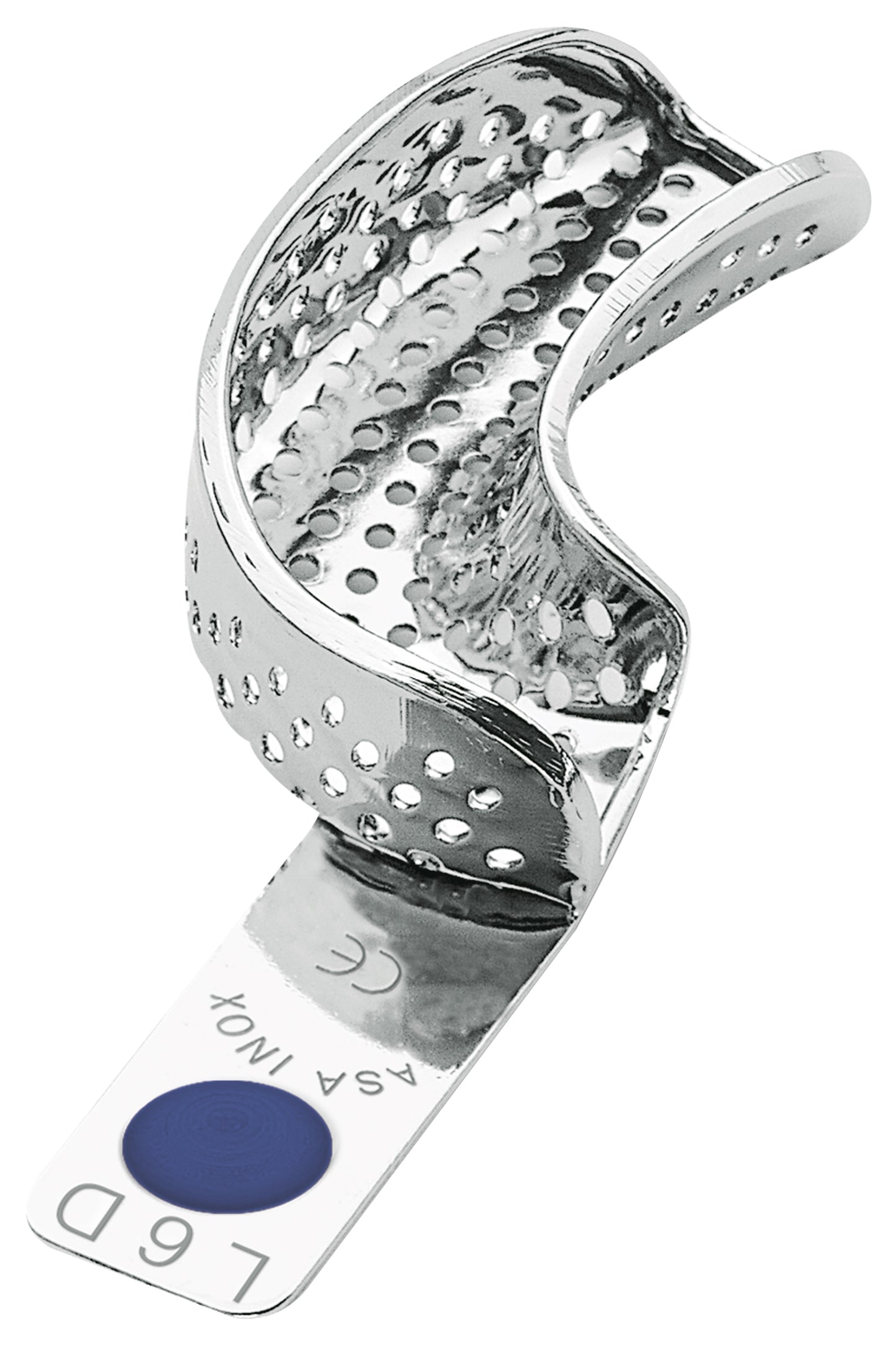 PORTAIMPRONTE ACCIAIO INOX CON BORDINO ASA DENTAL