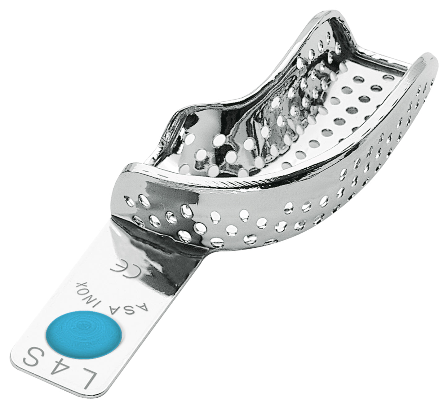 PORTAIMPRONTE ACCIAIO INOX CON BORDINO ASA DENTAL