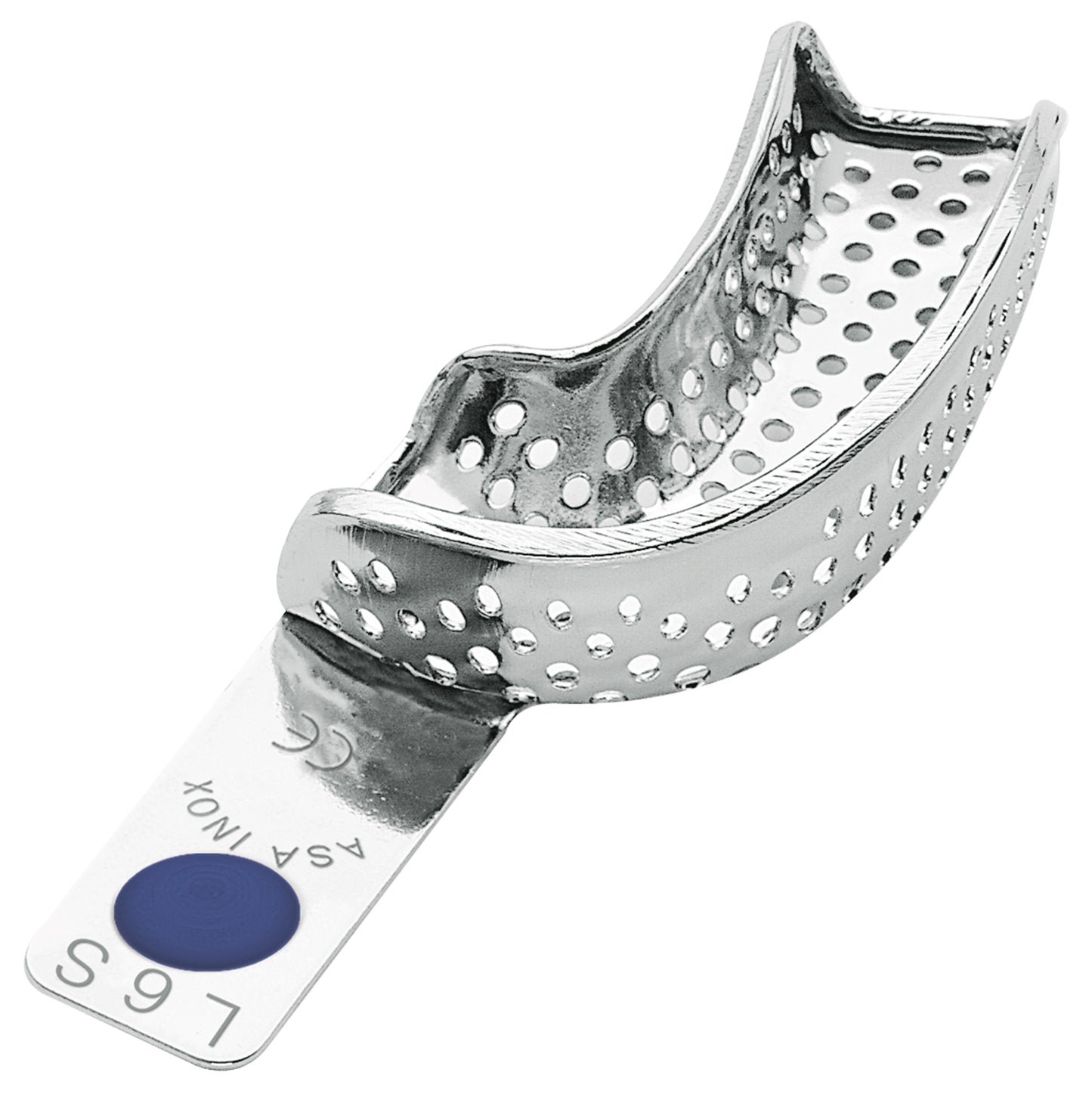 PORTAIMPRONTE ACCIAIO INOX CON BORDINO ASA DENTAL