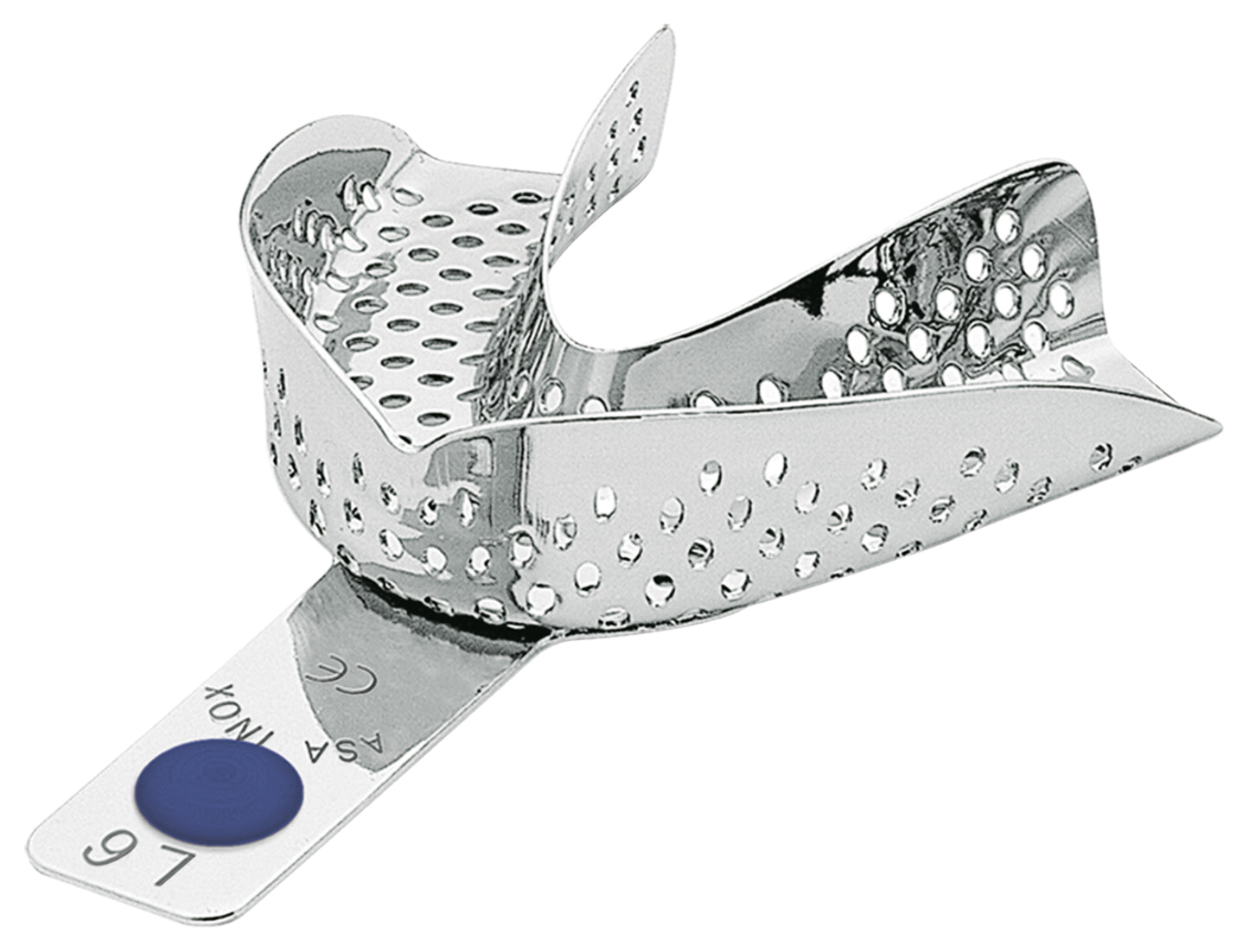 PORTAIMPRONTE ACCIAIO INOX SENZA BORDINO ASA DENTAL