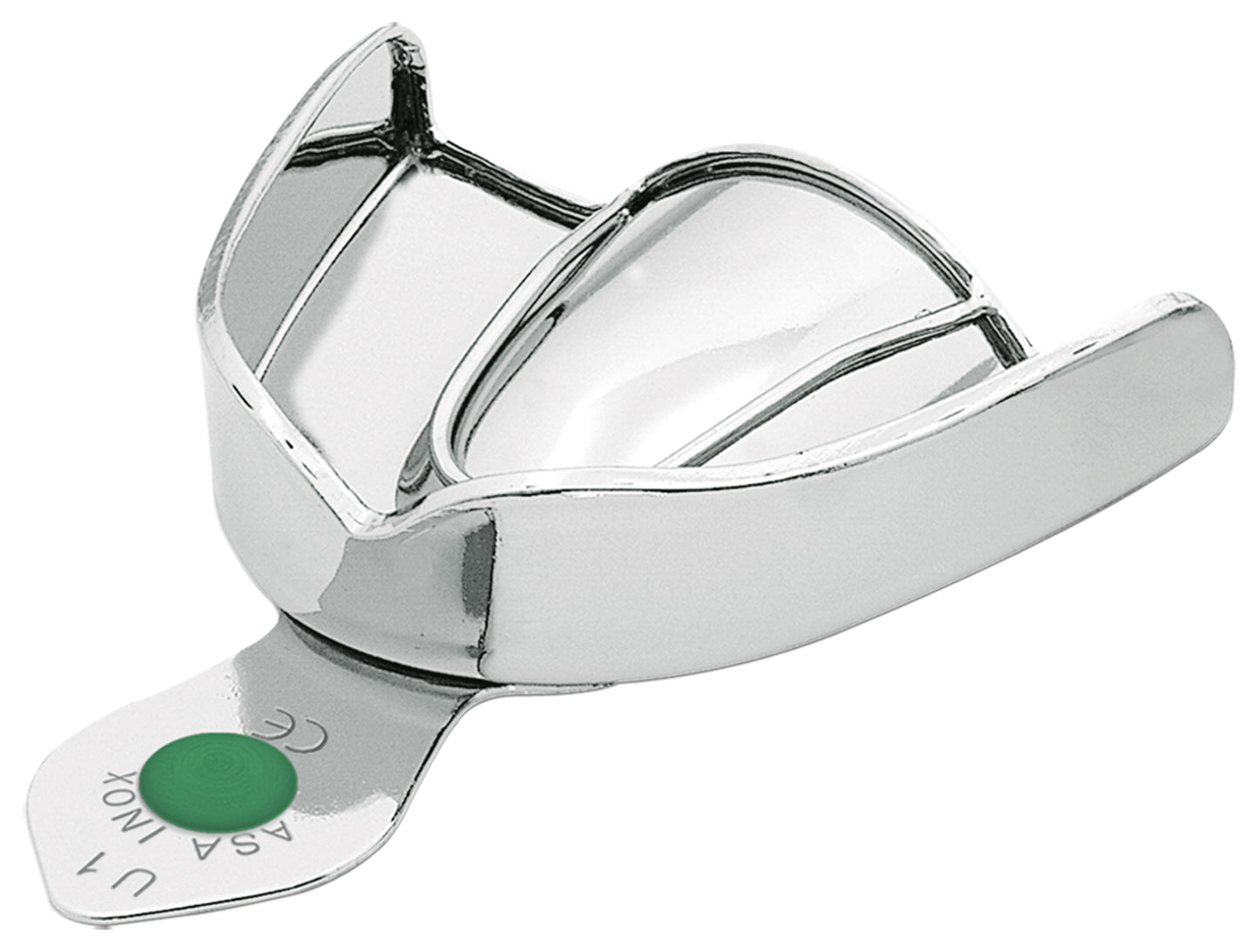 PORTAIMPRONTE LISCIO ACCIAIO INOX CON BORDINO NEW SUPER ASA DENTAL