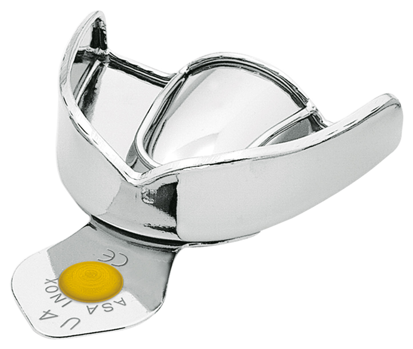 PORTAIMPRONTE LISCIO ACCIAIO INOX CON BORDINO NEW SUPER ASA DENTAL