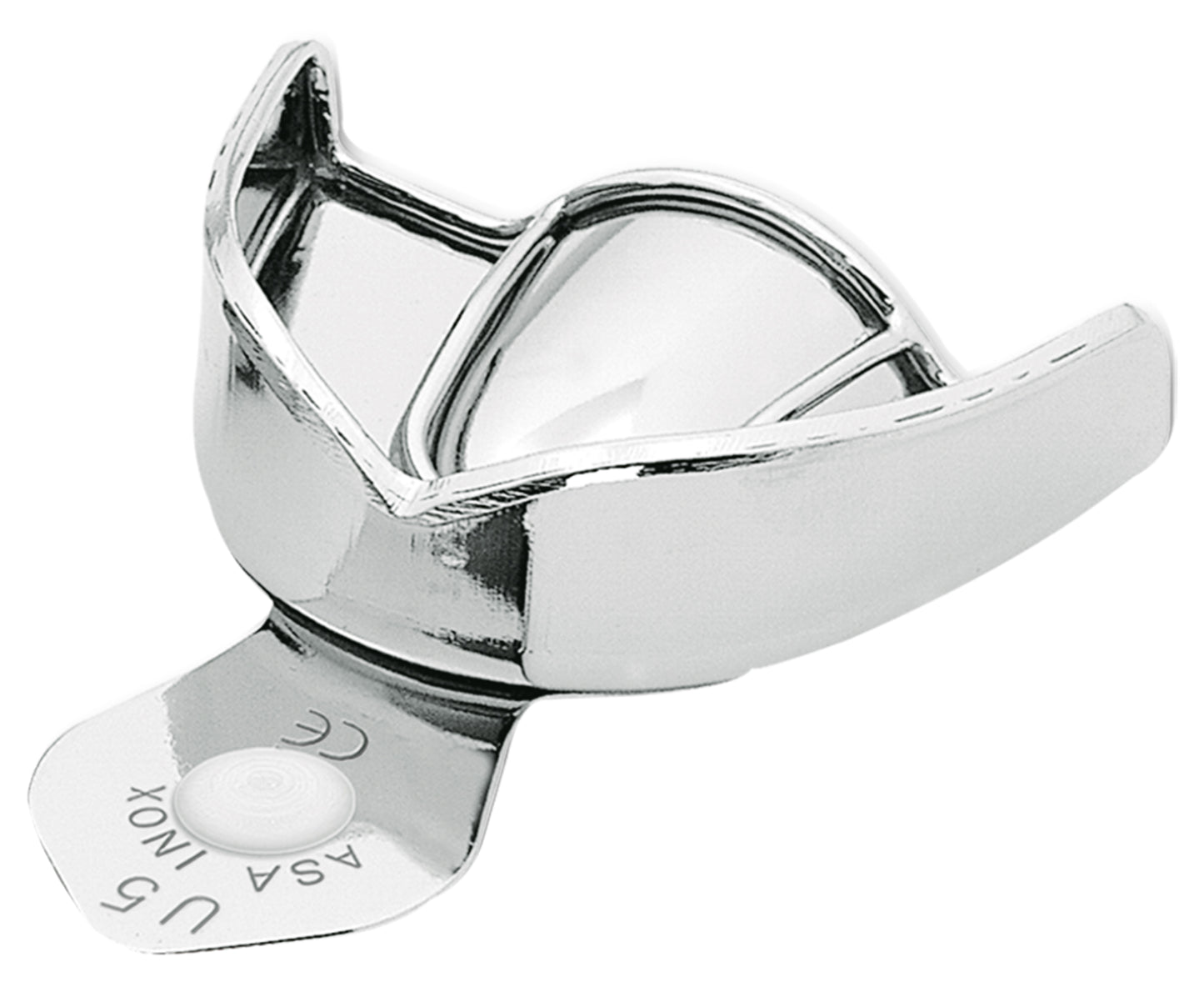 PORTAIMPRONTE LISCIO ACCIAIO INOX CON BORDINO NEW SUPER ASA DENTAL