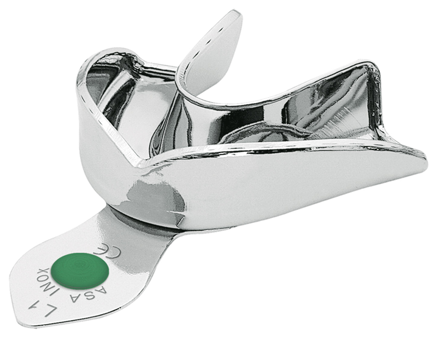 PORTAIMPRONTE LISCIO ACCIAIO INOX CON BORDINO NEW SUPER ASA DENTAL