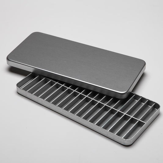 TRAY ENDODONZIA ALLUMINIO 257x116x16mm ARGENTO 1pz