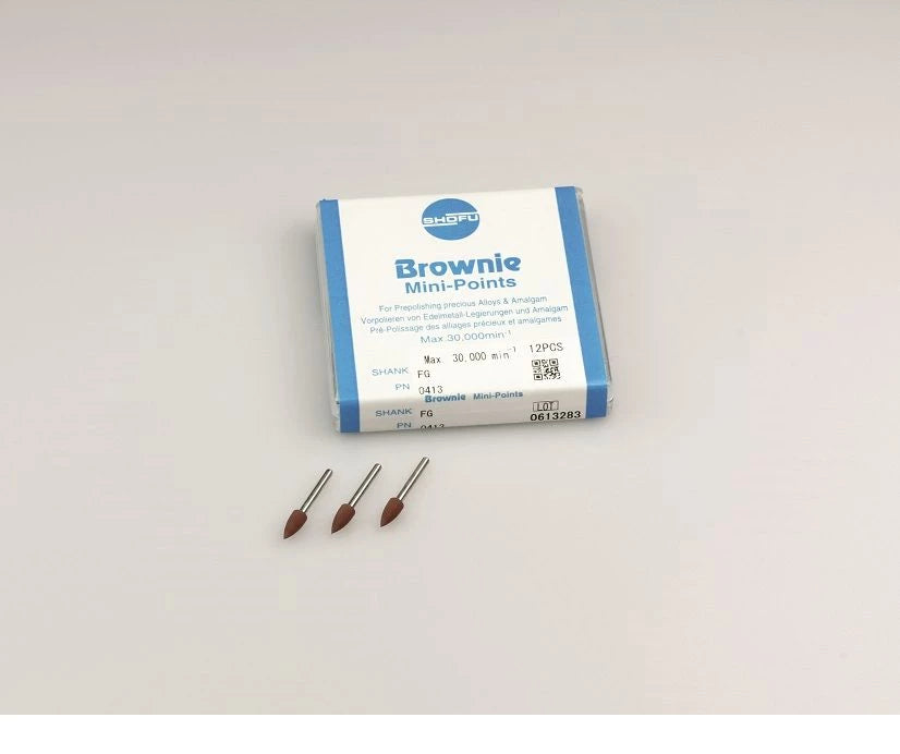 ABRASIVI BROWNIE SHOFU 0413 minipoint FG 12pz.