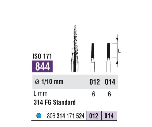 FRESE DIAM.SSWHITE FG 844 012 grana media 5pz