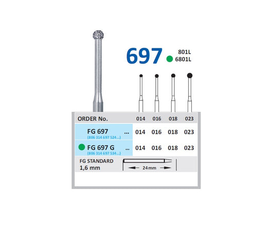 FRESE DIAM.HORICO 801L 023 GRANA MEDIA FG 5pz