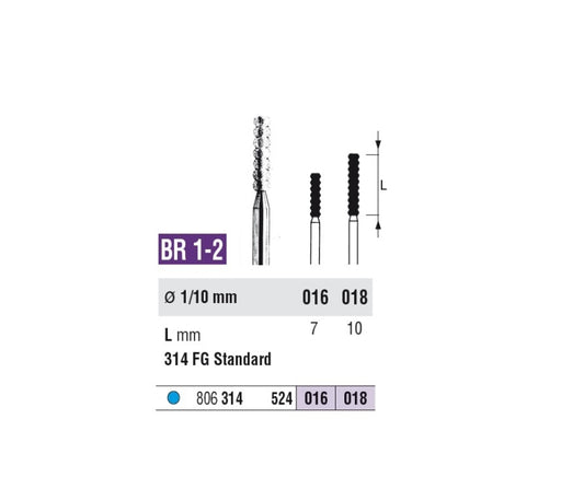 FRESE DIAMANTATE SSWHITE BR1-BR2 5pz