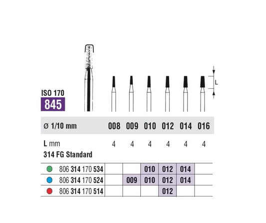 FRESE DIAM.SSWHITE FG 845 010 grana media 5pz