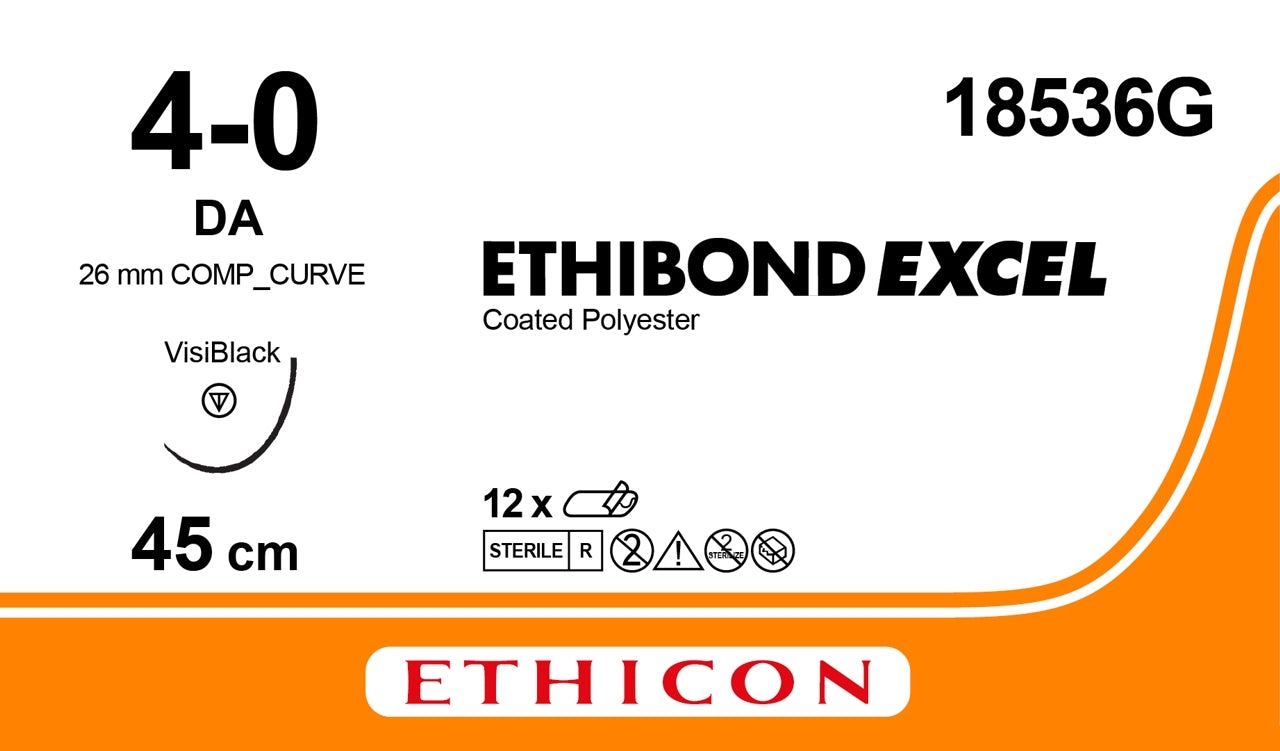 SUTURE ETHIBOND AGO VISI-BLACK 26mm DA-2 VARIABILE 12pz