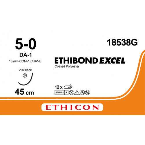 SUTURE ETHIBOND AGO VISI-BLACK 13mm DA-1 VARIABILE 12pz