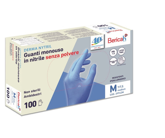 GUANTI NITRILE DERMAN. S/P M 100pz