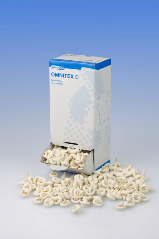 GUAINA UNIVERSALE OMNITEX "C" NITRILE BIANCO 500pz