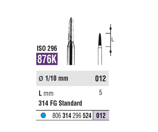 FRESE DIAMANTATE SSWHITE 876K 5pz