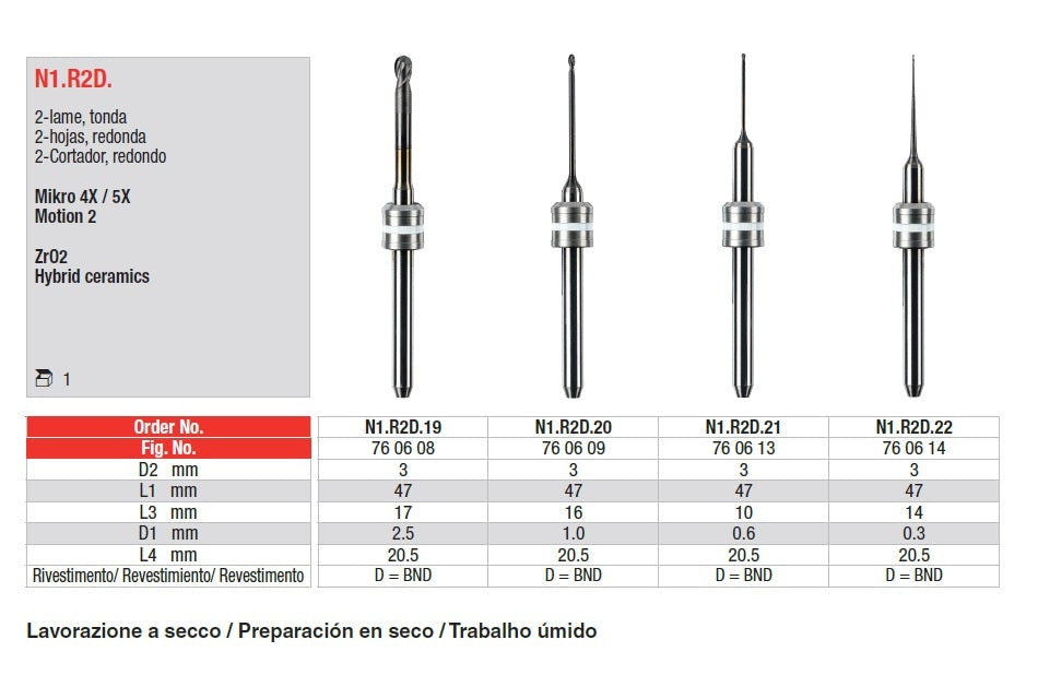 FRESE CAD-CAM EDENTA 1pz