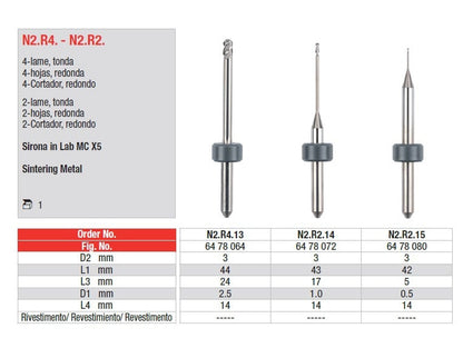 FRESE CAD-CAM EDENTA 1pz