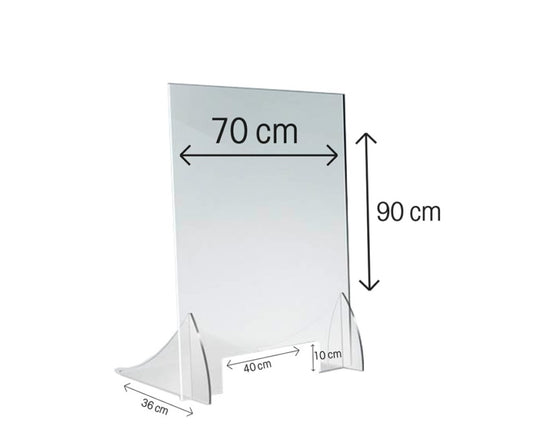 PROTEZIONE PLEXIGLASS PIEDE BASSO 70x90x36cm 1pz