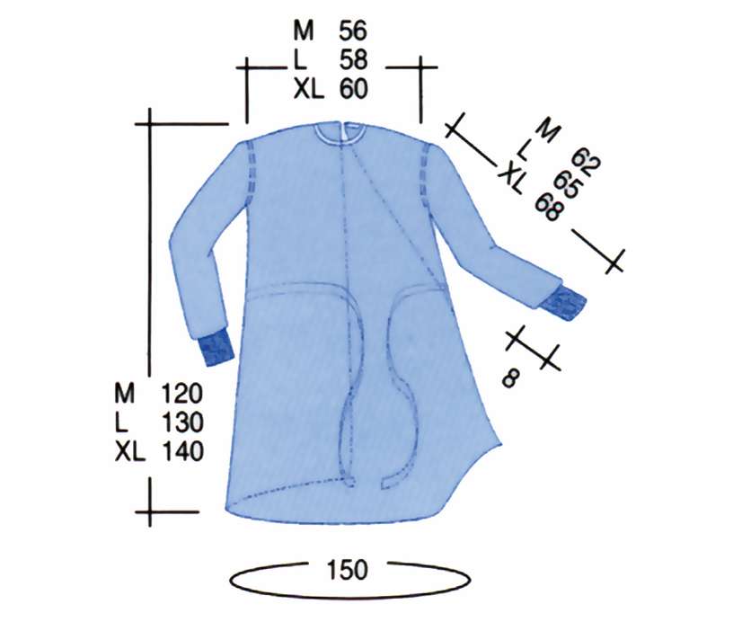 CAMICE SMS STERILE XL 10pz