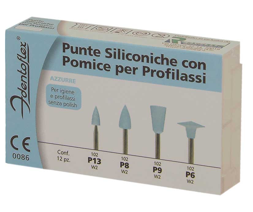 GOMMINI SILICONE IDENTOFLEX AZZURRO P8 12pz