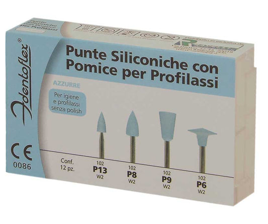 GOMMINI SILICONE IDENTOFLEX AZZURRO P6 12pz