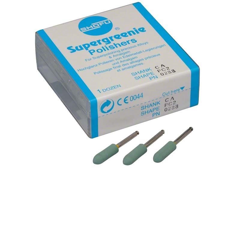 ABRASIVI SUPERGREENIE SHOFU 0288 PUNTA CA 12pz