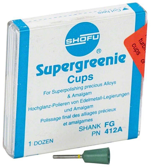 ABRASIVI SUPERGREENIE SHOFU 412A COPPETTA FG 12pz