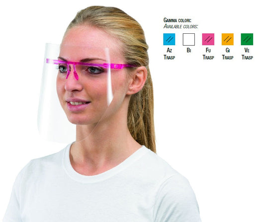 VISIERA PROTETTIVA CON 1 MONTATURA FUCSIA 6pz
