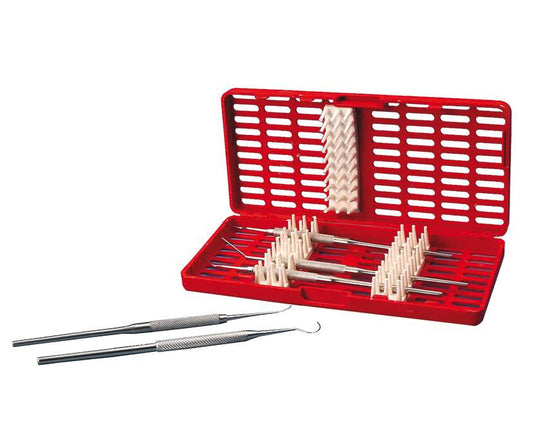 CASSETTA PER STRUMENTI CON 3 SUPPORTI VERDE 1pz