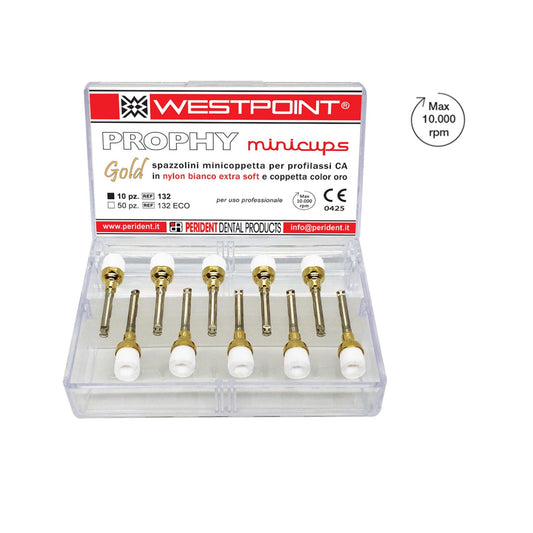 SPAZZOLINI NYLON MINICUPS GOLD 132 WESTPOINT 10pz