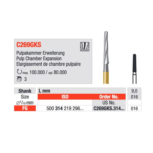 FRESA EDENTA C269GKS 016 FG 3pz