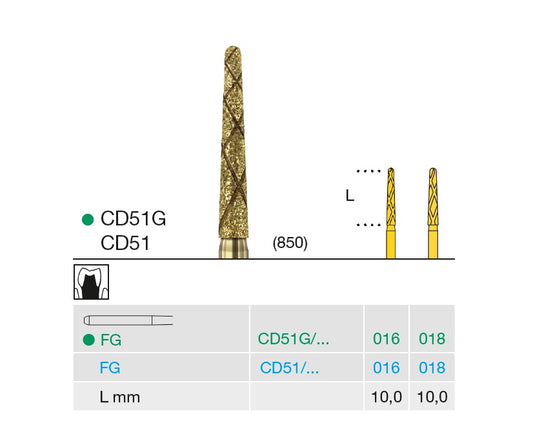 FRESE DIAM. COOL DIAMANT CD51G 016 FG grana grossa 6pz